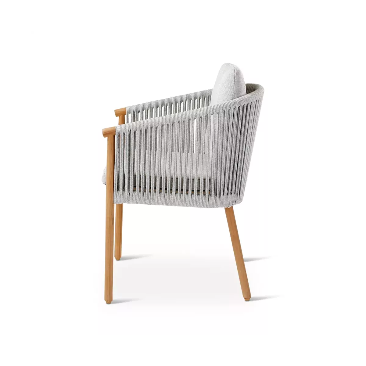 Fauteuil de repas Teck et Cordage Romero