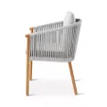 Fauteuil de repas Teck et Cordage Romero