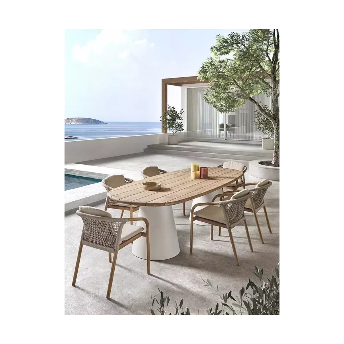Fauteuil de repas Cordage Lugano