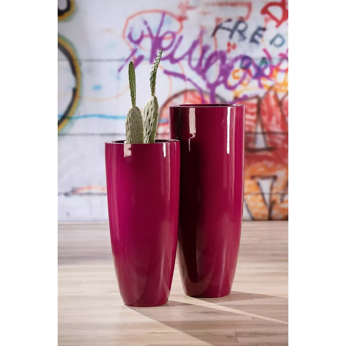 Vase Résine Konus Violet H.90