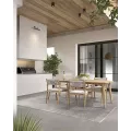 Fauteuil de repas Teck et Cordage Maloy