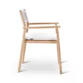 Fauteuil de repas Teck et Cordage Maloy