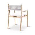 Fauteuil de repas Teck et Cordage Maloy