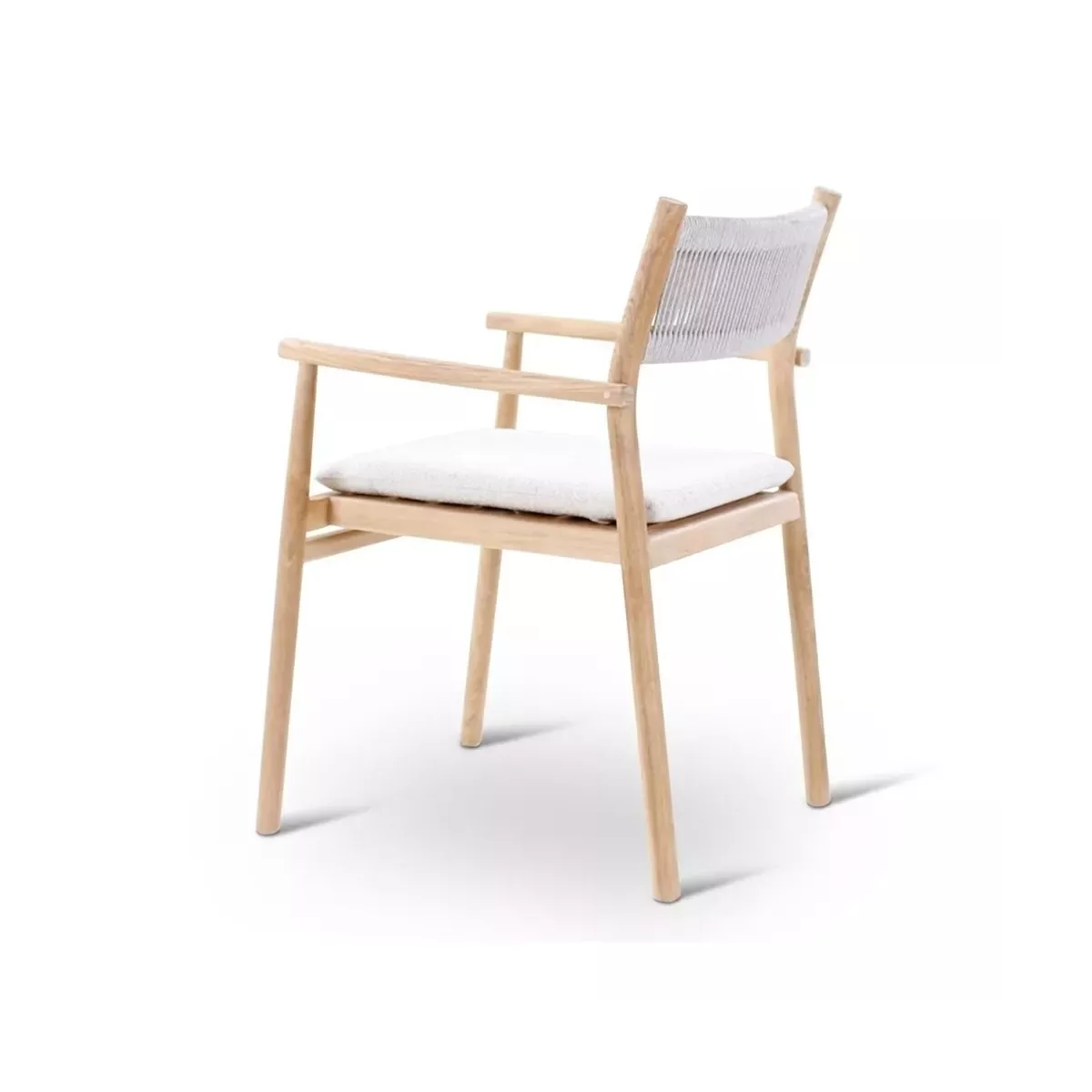 Fauteuil de repas Teck et Cordage Maloy