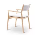 Fauteuil de repas Teck et Cordage Maloy