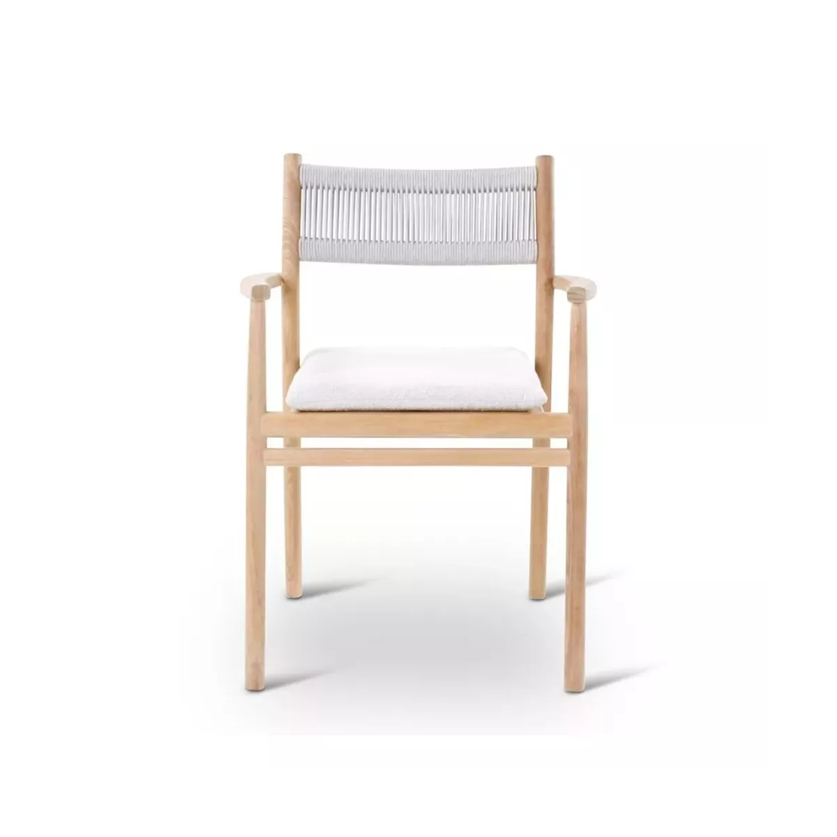 Fauteuil de repas Teck et Cordage Maloy
