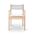 Fauteuil de repas Teck et Cordage Maloy