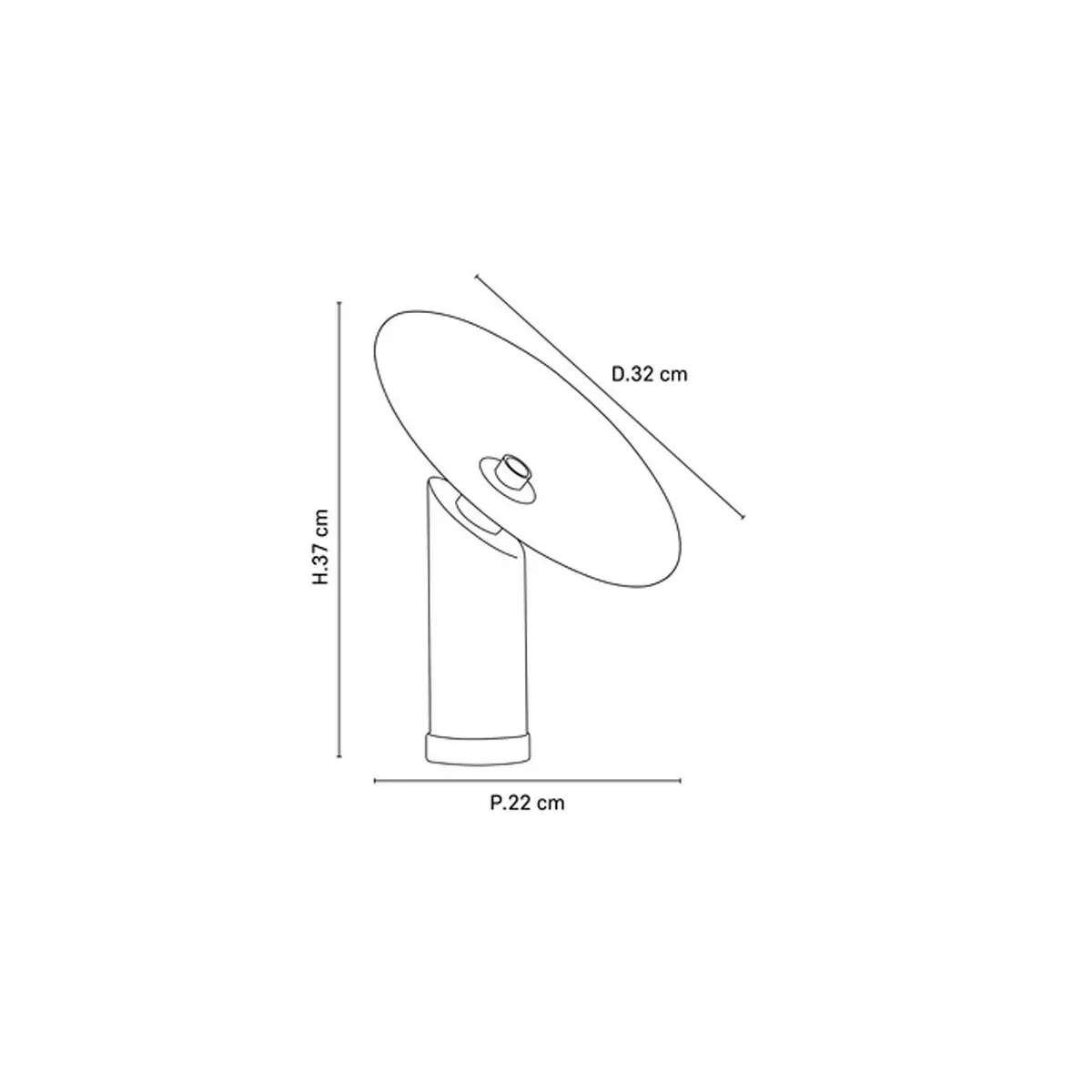 Lampe Gatsby Black H.37cm