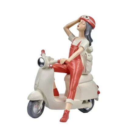 Statue Fille sur  Scooter h50cm