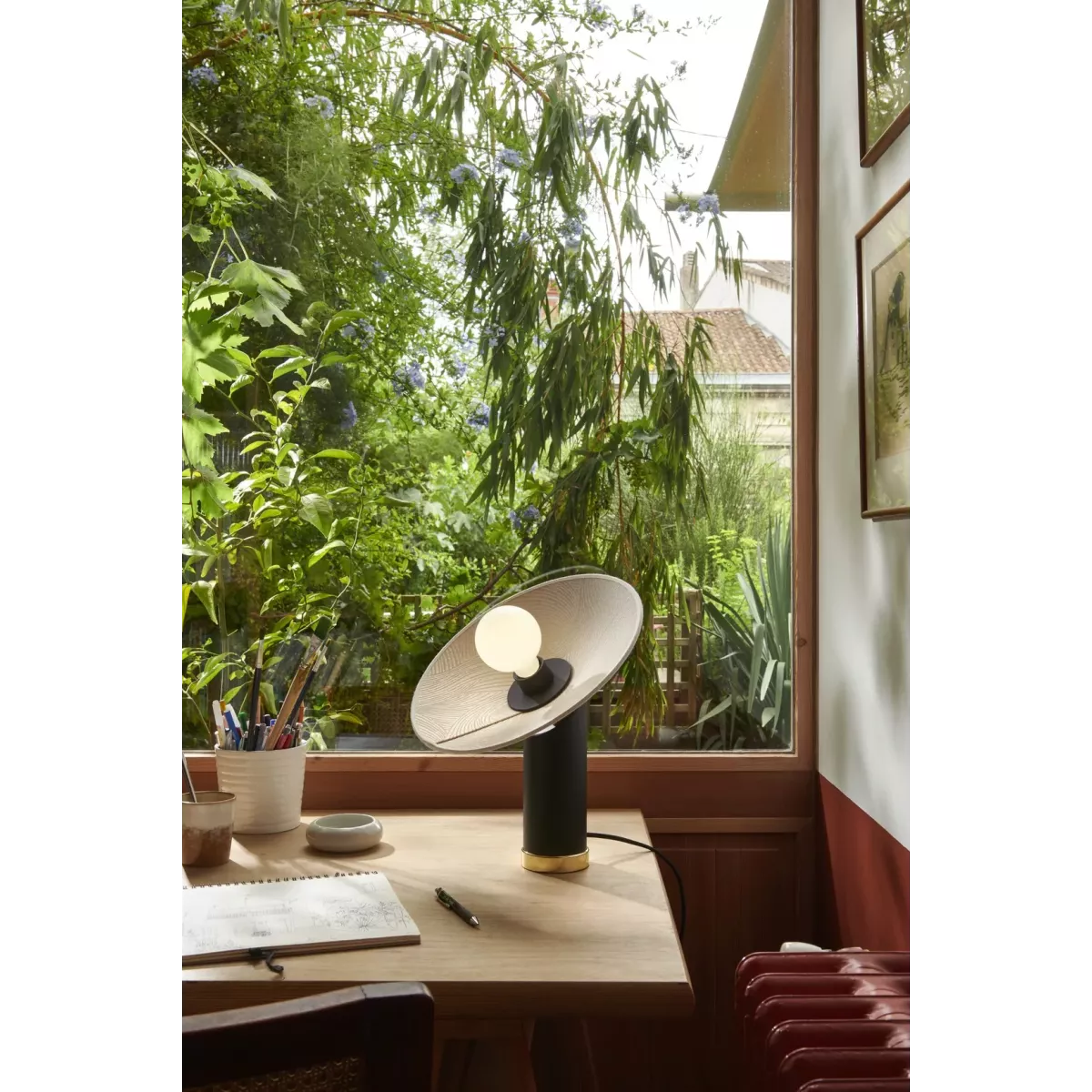Lampe Gatsby Beige H.37cm