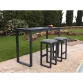 Ensemble Mange Debout  + 4 Tabourets de Bar Porto Anthracite