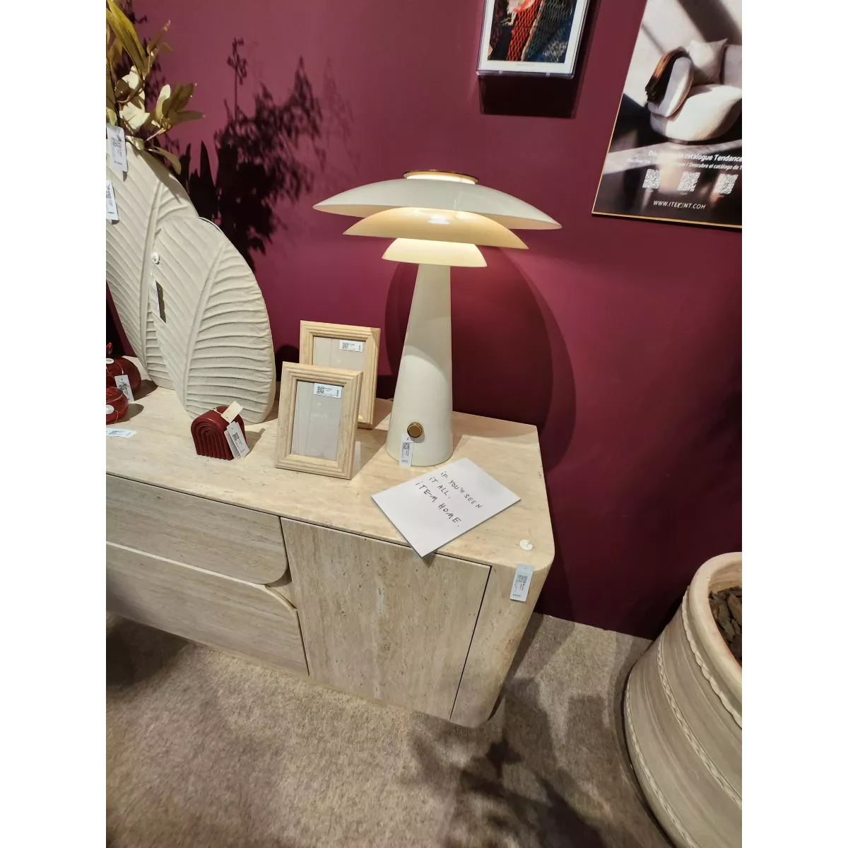 Lampe Métal Retro Blanc H.50cm