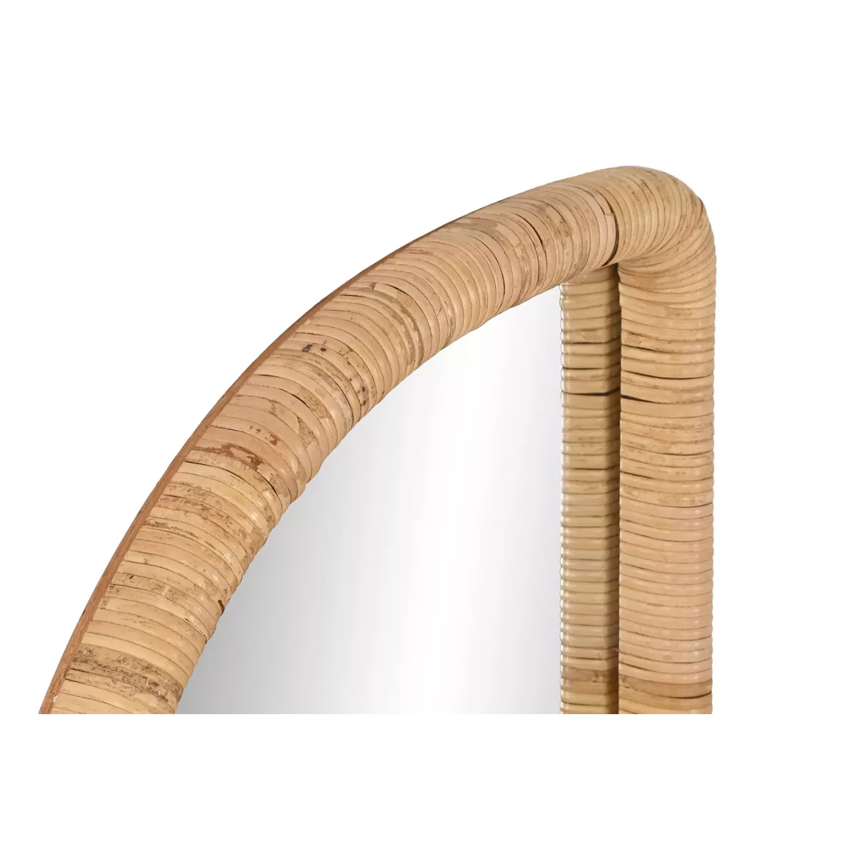 Miroir Visage Rotin Naturel 50x120