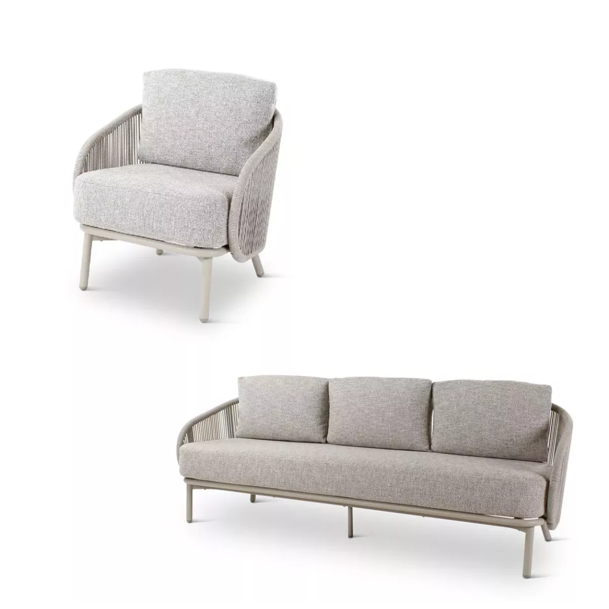 Salon Ariba : Canapé 3P  + 2 Fauteuils
