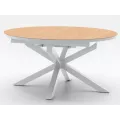 Table Santorini 145 en Aluminium blanc avec allonge