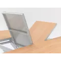 Table Santorini 145 en Aluminium blanc avec allonge