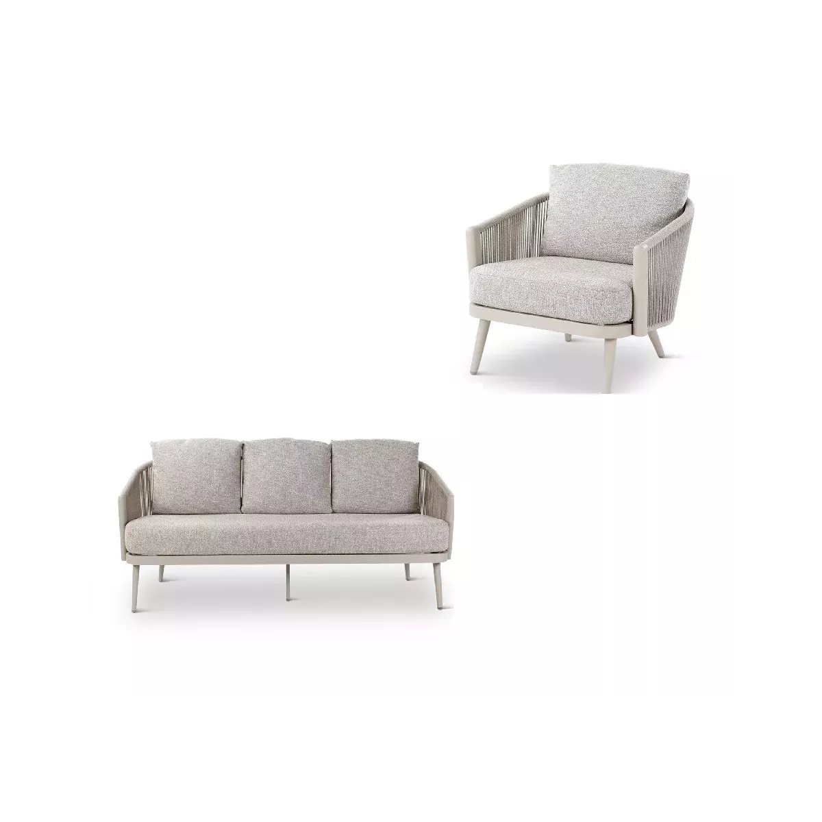 Salon Mikos : Canapé 3P  + 2 Fauteuils