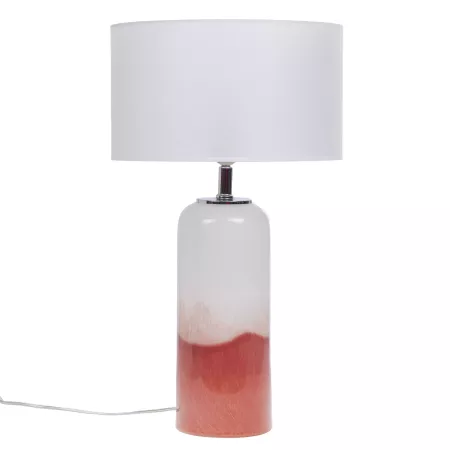 lampe verre moutarde blanc cades chapeau moutarde h62cm