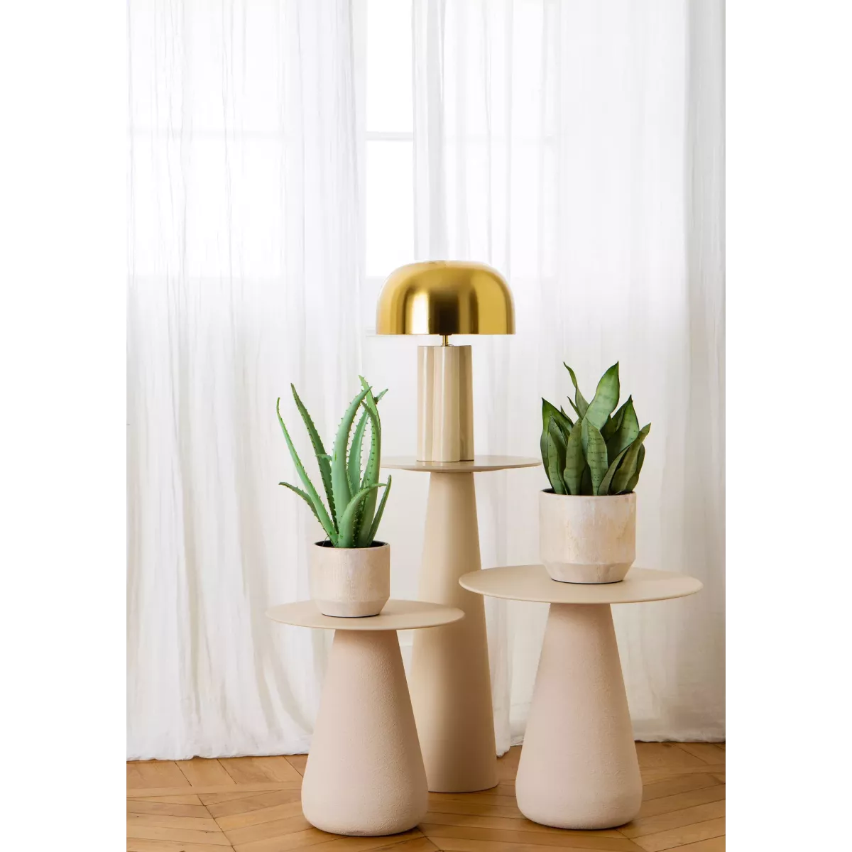 Lampe Judith Or et Crème 46h