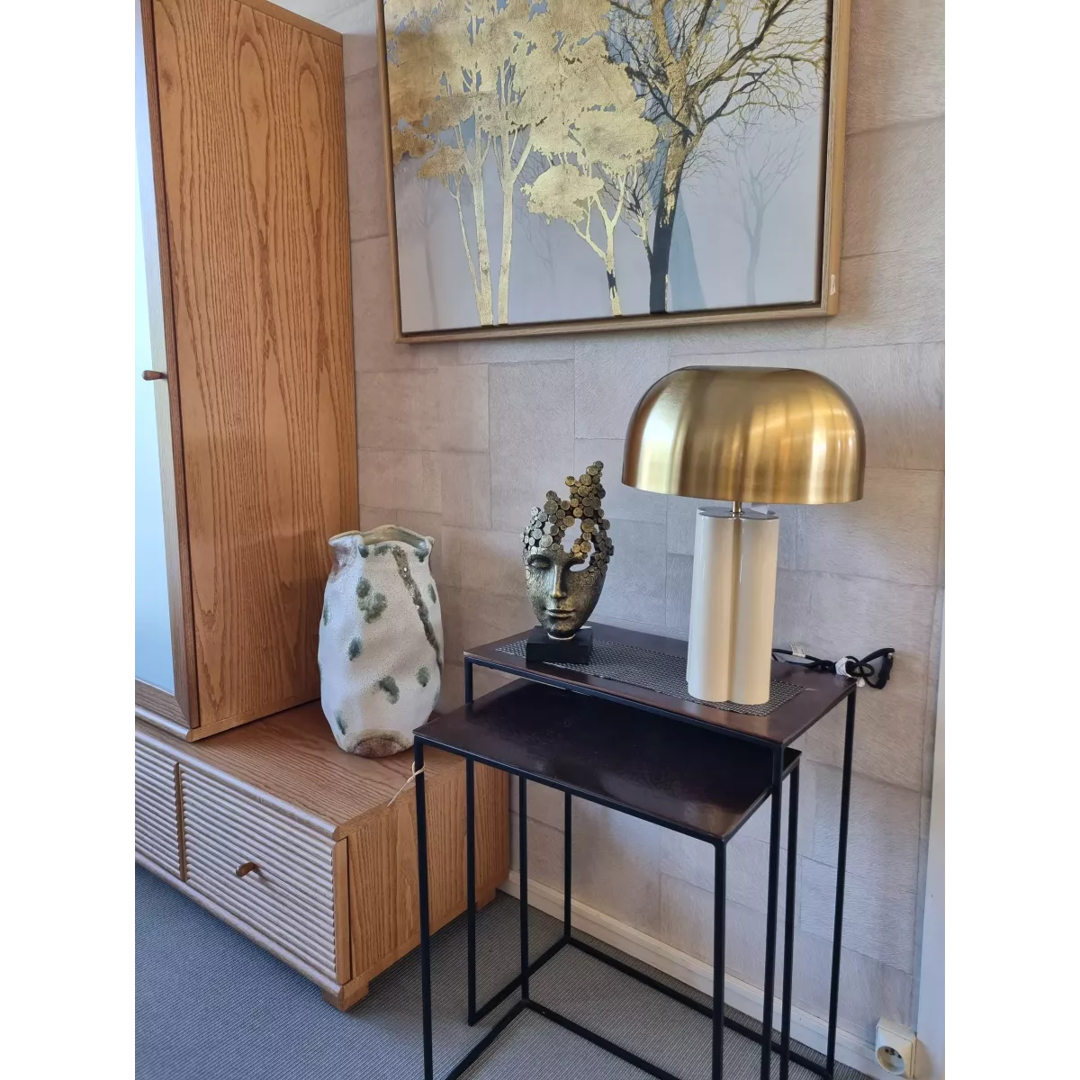 Lampe Judith Or et Crème 46h