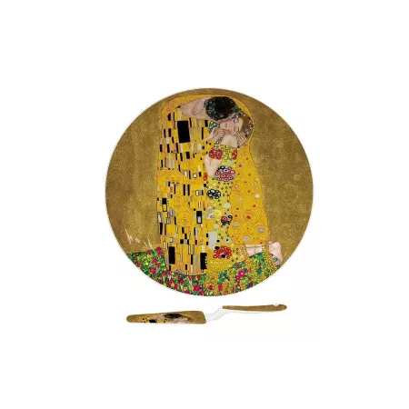 plat rond avec pelle à tarte klimt le baiser