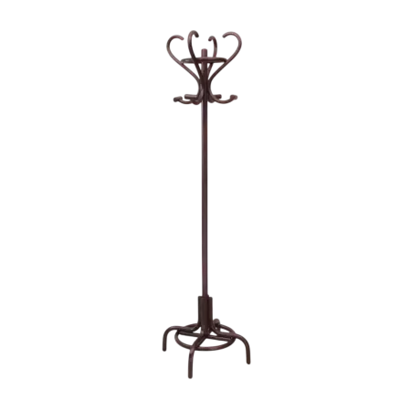 porte manteau perroquet rotin coloris wengue sur pied 8 patères