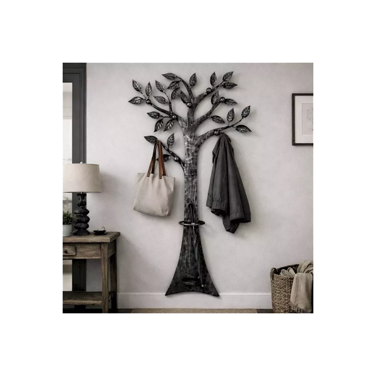 Porte Manteaux Arbre Argent