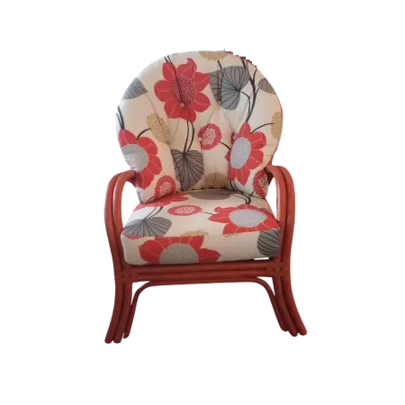 fauteuil en rotin rouge