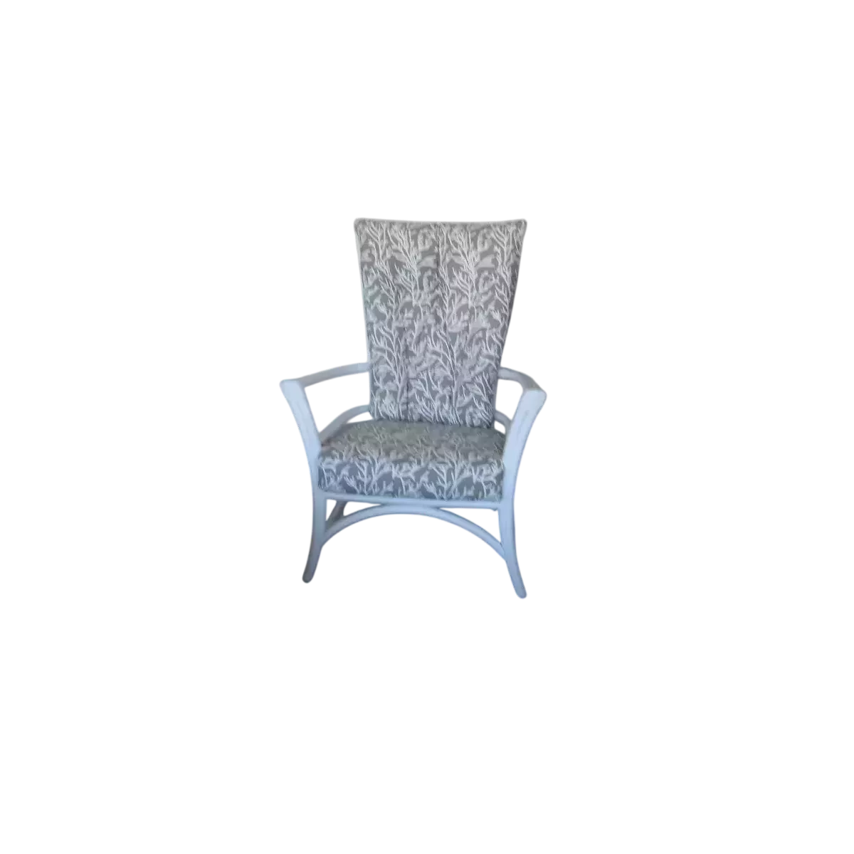 Fauteuil Vancouver Blanc Tissus Corail
