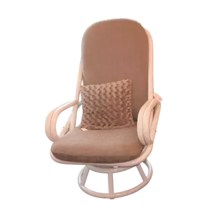 fauteuil en rotin pivotant haut dossier