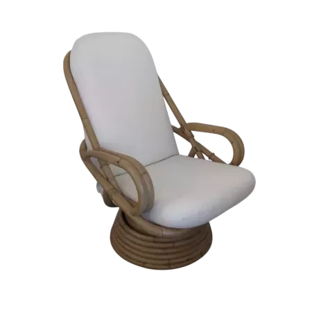fauteuil en rotin pivotant haut dossier