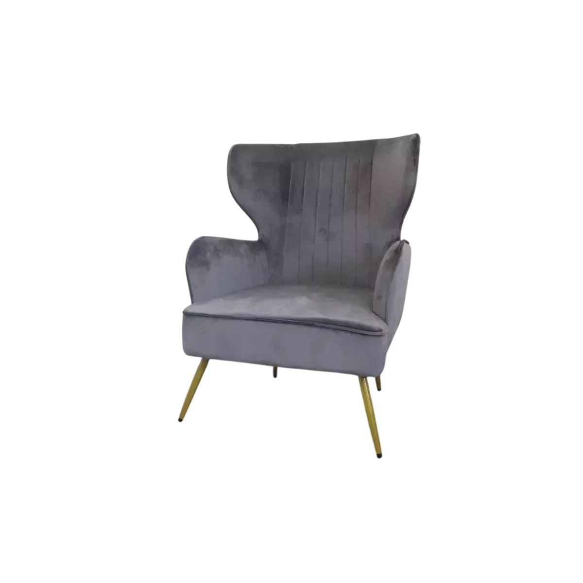 Fauteuil Calvi Velours Gris
