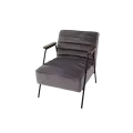 Fauteuil Hutch Velours Gris