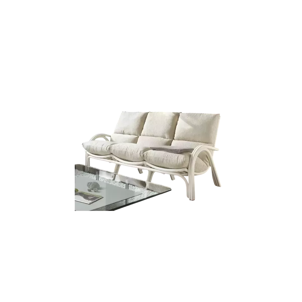 Canapé Leeds 3 Places Blanc