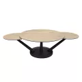 Table basse evolutive Chicago 3 plateaux Ceramique effet bois