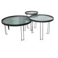 Table Basse Metal et aspect marbre 63x63