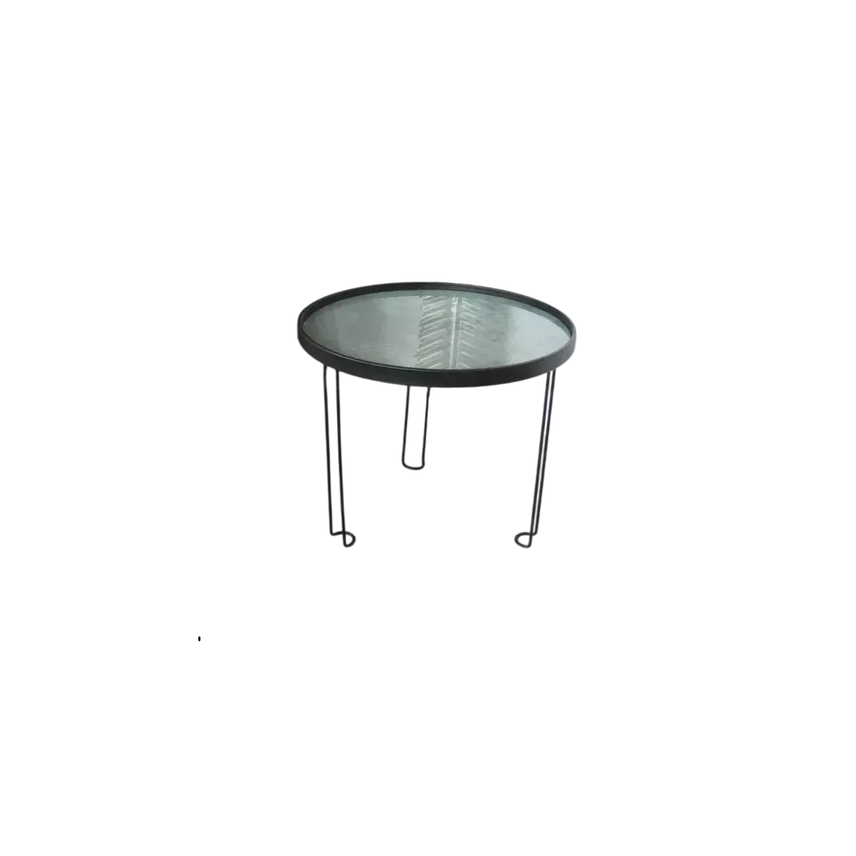 Table Basse Metal et aspect marbre 47x47