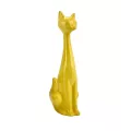Sculpture Chat Jaune H.52cm