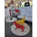 Sculpture Féria Taureau Jaune Moutarde