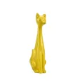 Sculpture Chat Jaune H.35cm