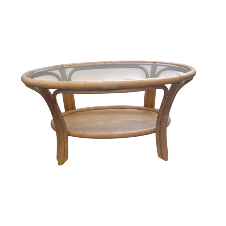 table basse en rotin ovale sydney coloris noisette