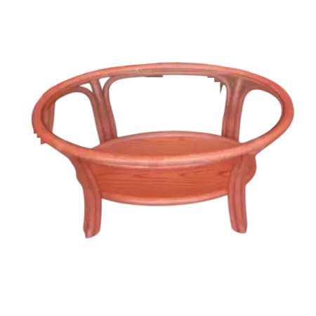 table basse en rotin ovale ottawa coloris rouge