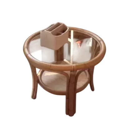 table basse en rotin naturelle