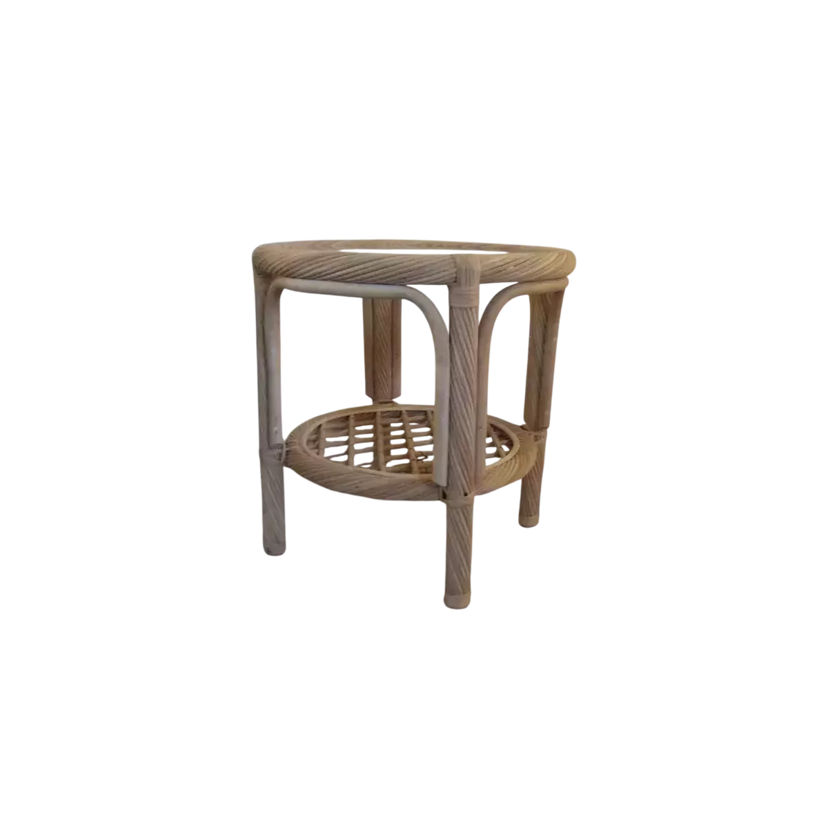 Table Basse en Rotin 55x55 Léon Brut