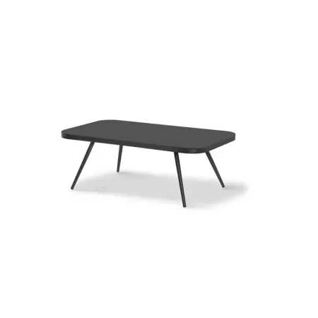 table basse special extérieur en aluminium gris