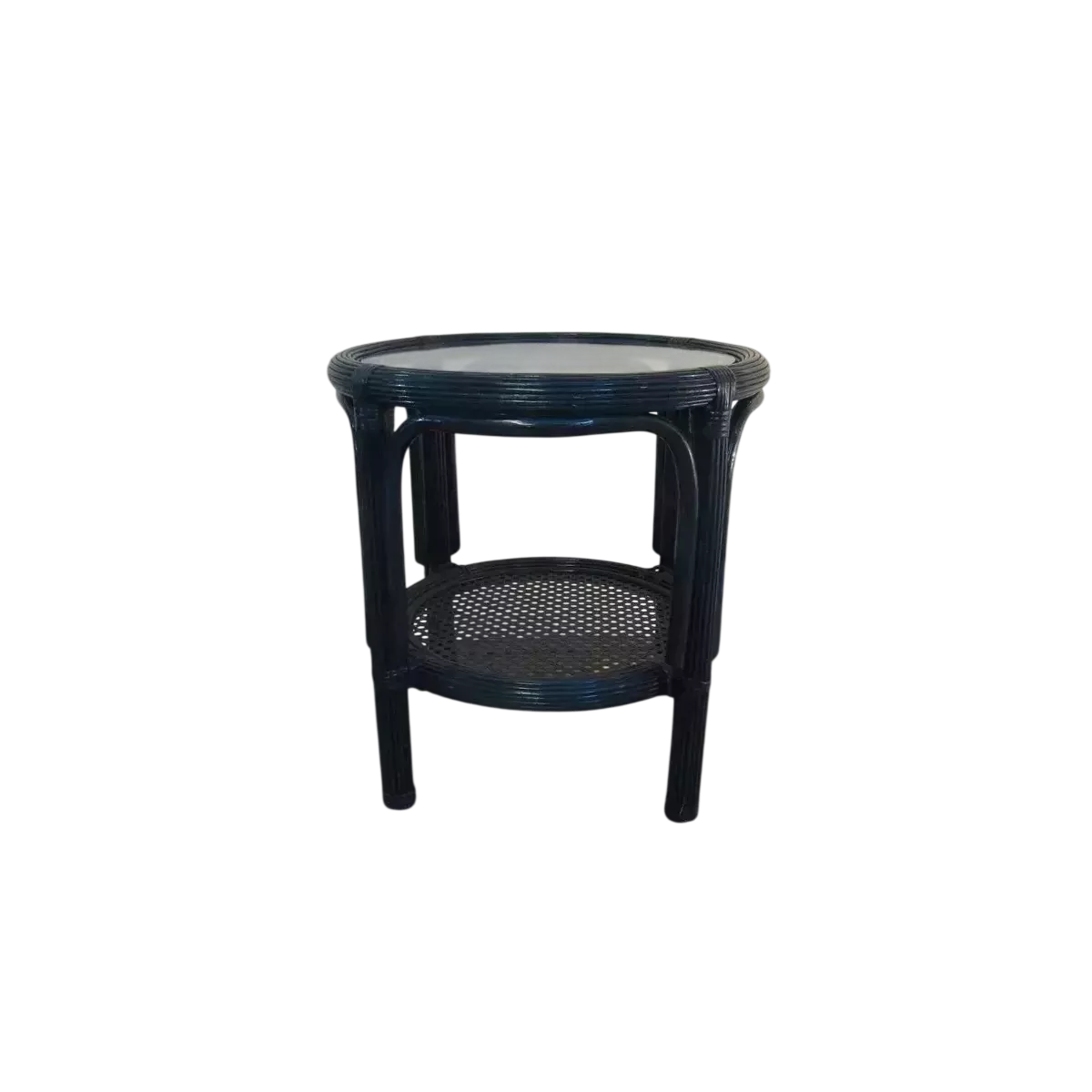 Table Basse en Rotin 55x55 Léon Bleu