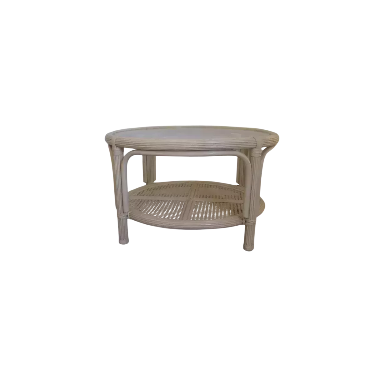 Table Basse en Rotin 77x77 Léon Ivoire