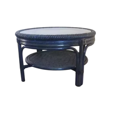 table basse en rotin ronde