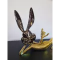 Statue Bugs Bunny Or/Marron