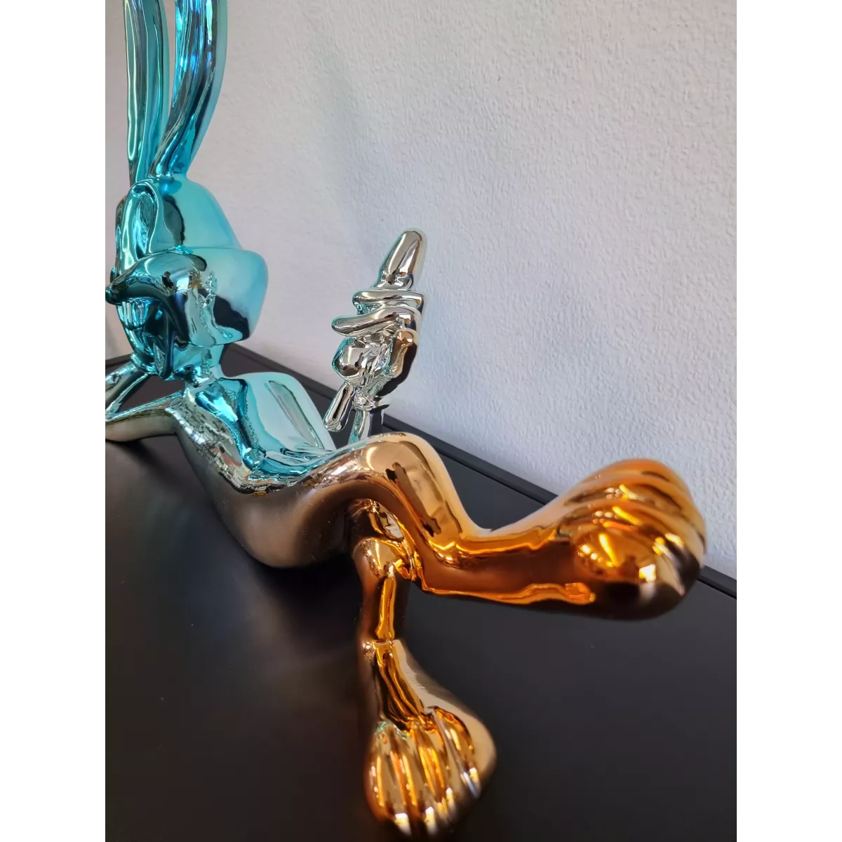 copie de Statue Bugs Bunny Bleu/Argent
